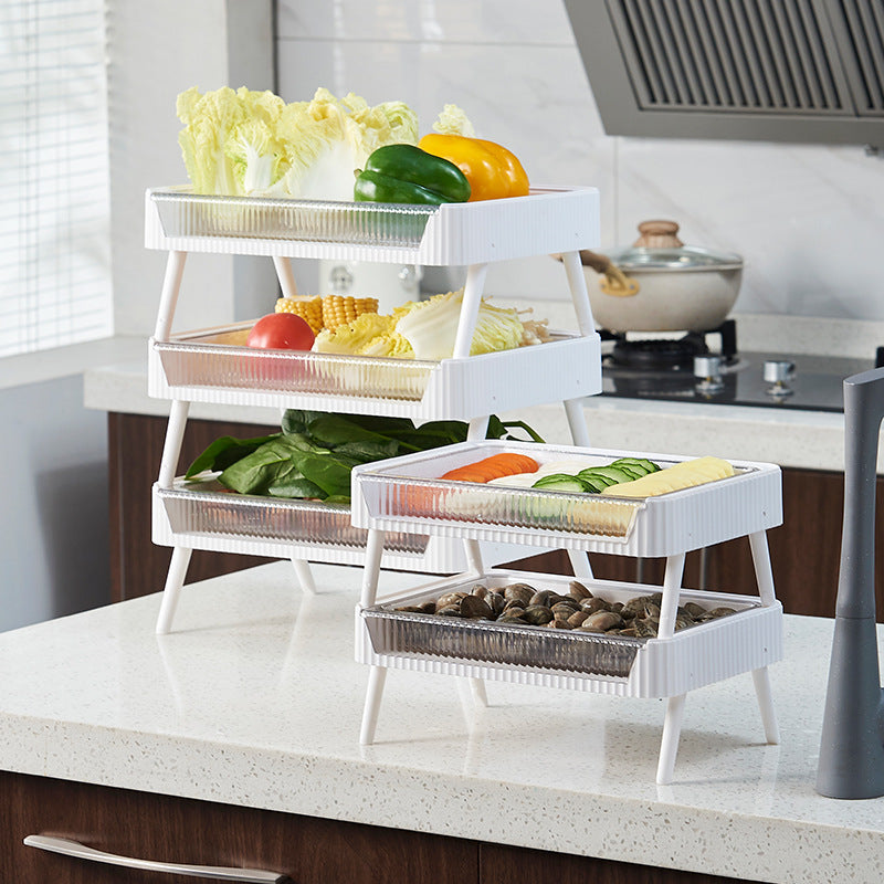 Kitchen Folding Storage Rack! (Space Organizer)