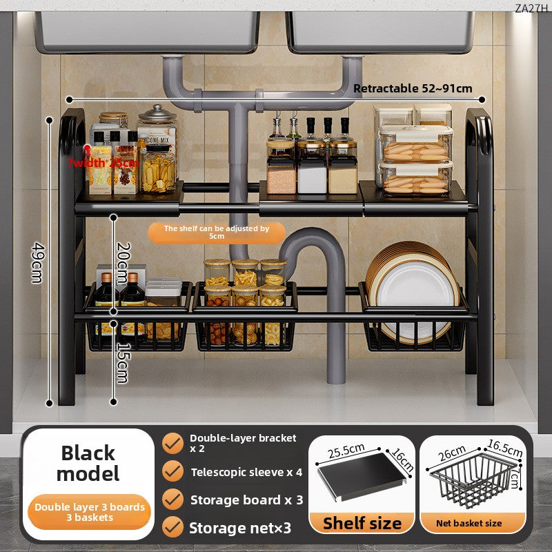 Adjustable Kitchen Sink Storage Rack!