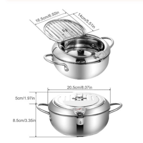 Stainless Steel Telescopic Folding Basket Frying Basket!