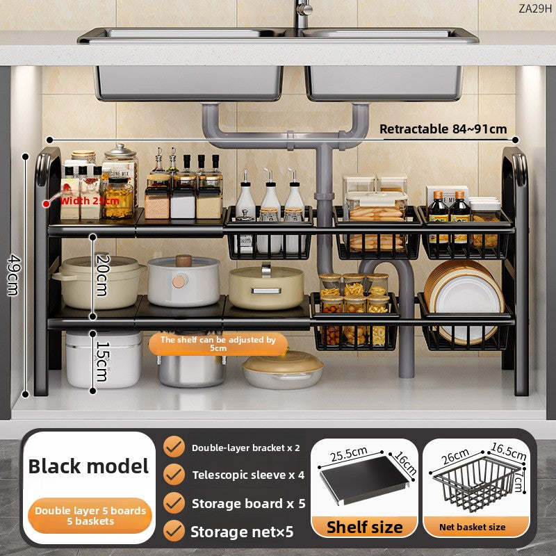 Adjustable Kitchen Sink Storage Rack!