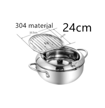 Stainless Steel Telescopic Folding Basket Frying Basket!