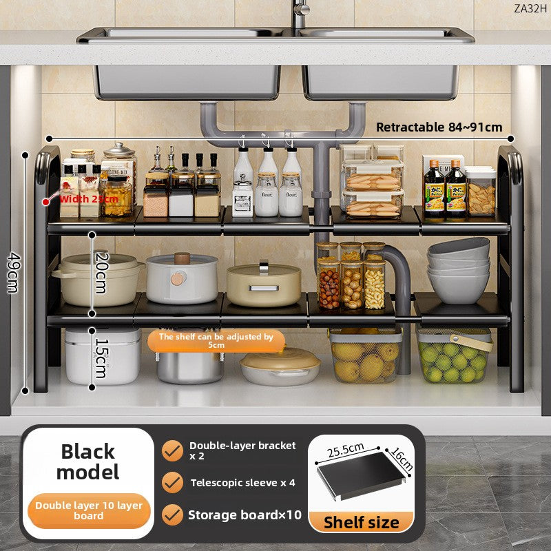 Adjustable Kitchen Sink Storage Rack!