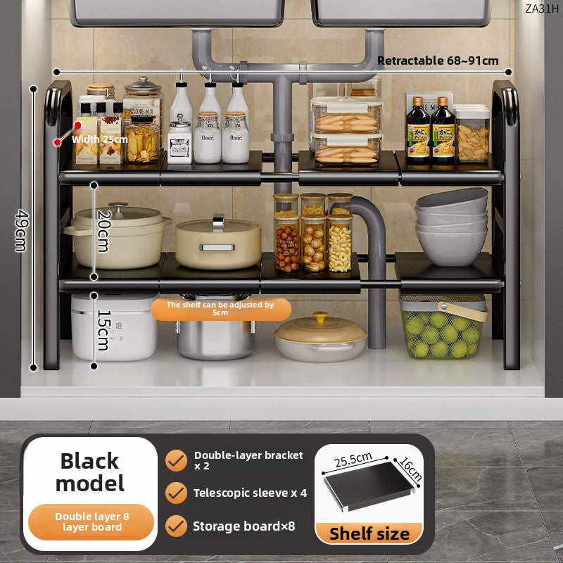 Adjustable Kitchen Sink Storage Rack!